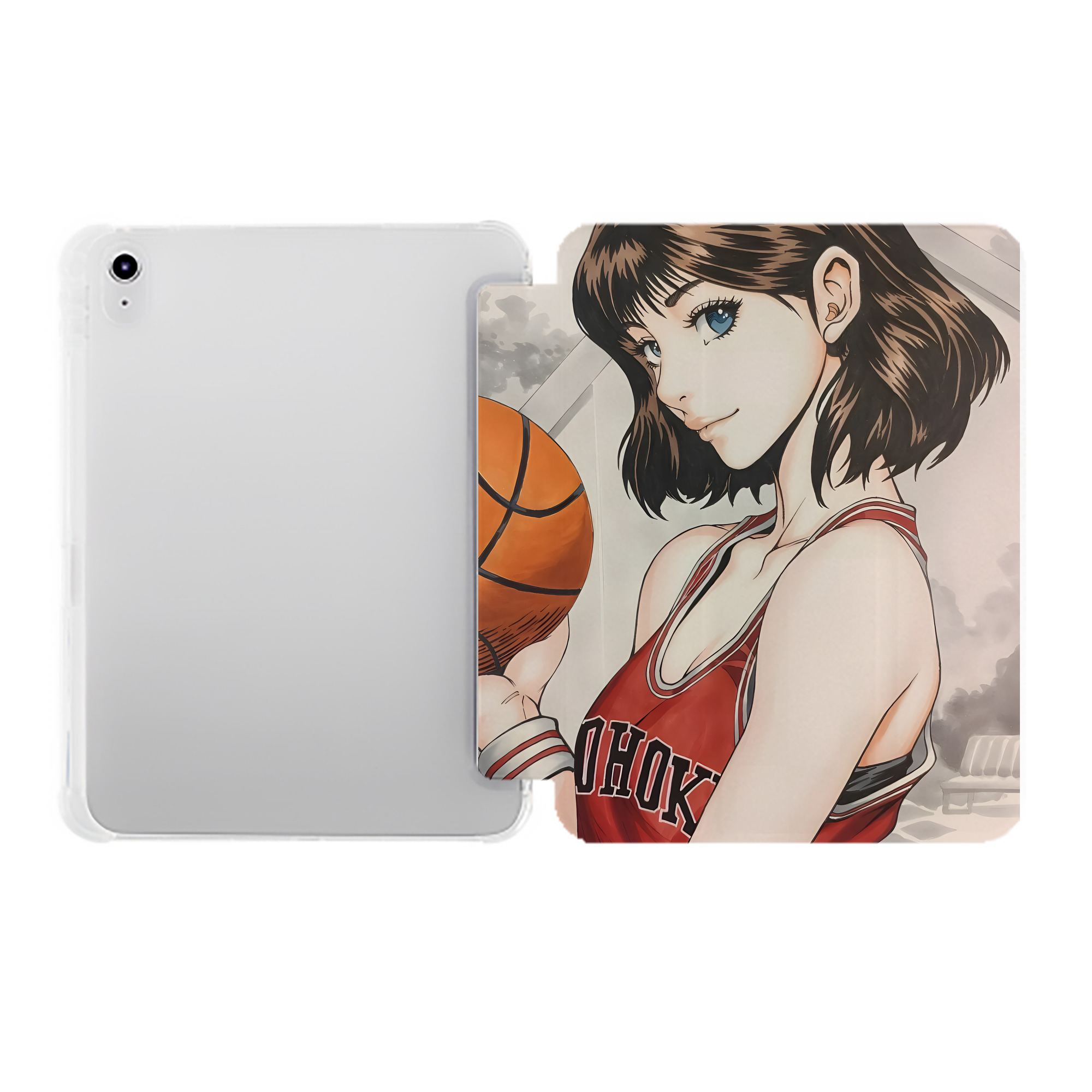 （画像用） SLAM DUNK／スラムダンク IPad ケース ペン収納付き 三つ折りスタンド PUレザー×シリコン 対応機種9.5/10.5/10.9インチ